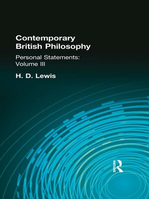 cover image of Contemporary British Philosophy